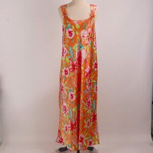 PINK Victoria's Secret NWOT Floral Hawaiian Long Nightgown Negligee Dress 1X XL